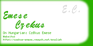 emese czekus business card